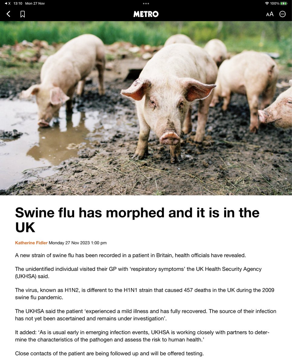 SandraWeeden's tweet image. 🤦‍♀️ Anyone else getting fed up of these re-runs?

SWINE FLU AGAIN! 🐷🐷🐷🐷🐖🐖🐖🤧🤧🤧

apple.news/A3S4jG4GFToWhq…