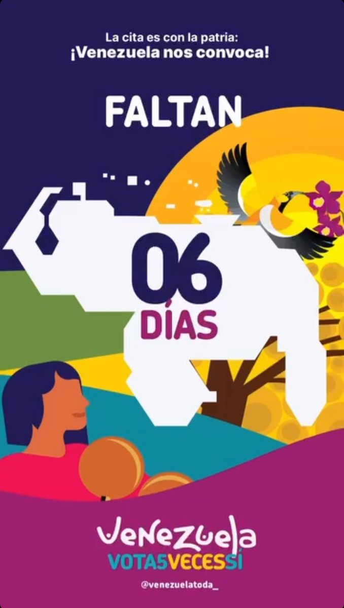 Faltan 6 días para que #VenezuelaToda vote #5VesesSí 

#SerVenezolanoEsSerEsequibo