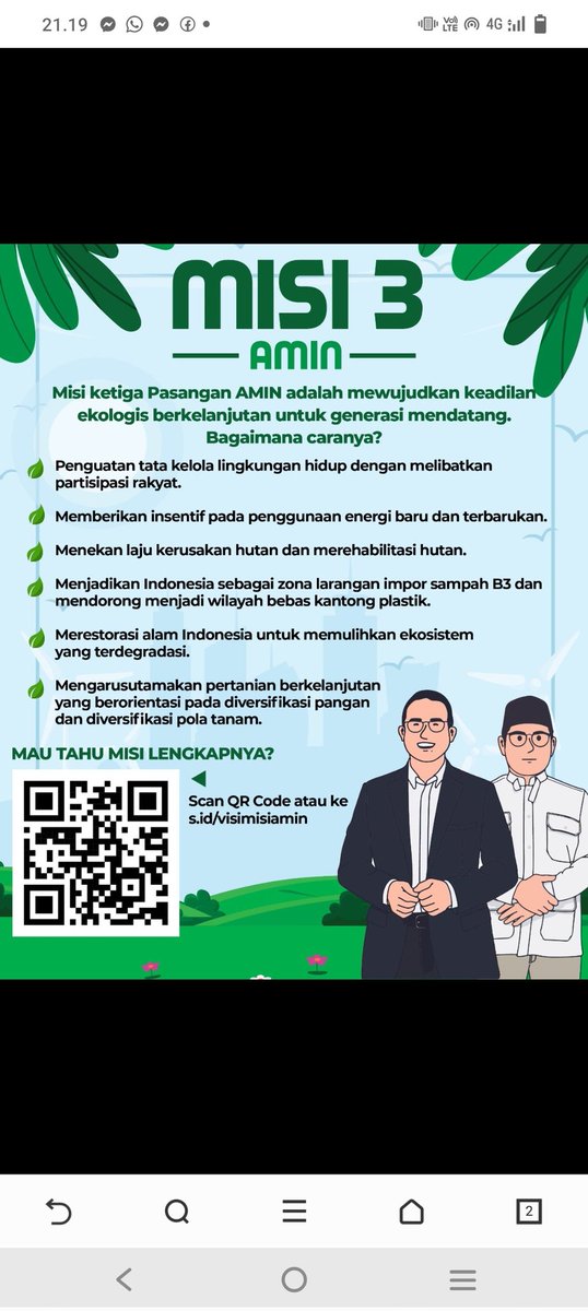marwamoopiya's tweet photo. MISI AMIN 

@aniesbaswedan

@cakimiNOW

yang ketiga adalah mewujudkan keadilan ekologis berkelanjutan untuk generasi mendatang, bagaimana caranya? #SATUEnergiBaru #AniesMuhaimin2024 https://t.co/iDM6TaIXTK