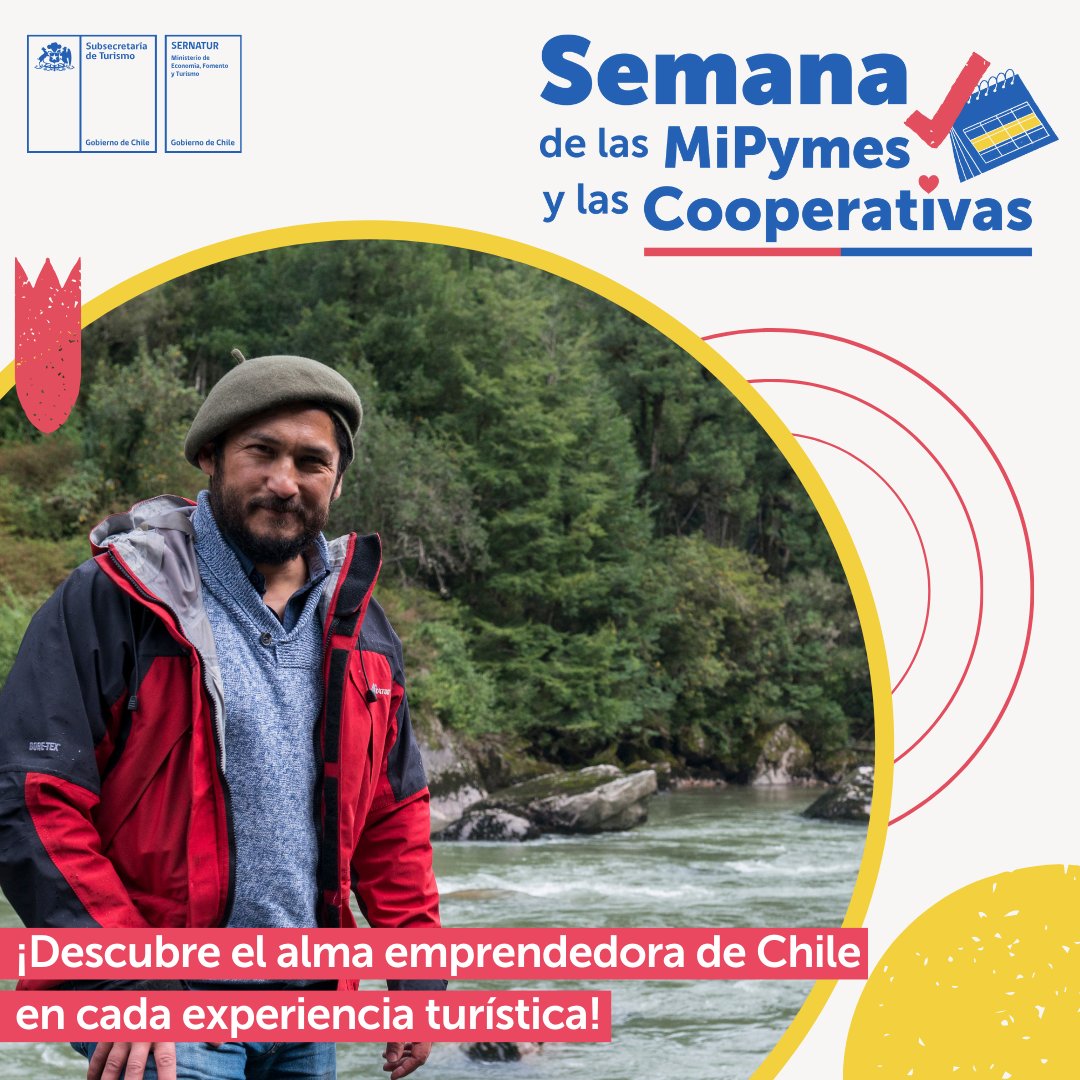 Detrás de cada aventura hay un emprendedor que lo hace posible 💪. En la Semana de las MiPymes y las Cooperativas reconocemos el esfuerzo y la pasión de nuestros emprendedores turísticos. ¡Gracias por mostrar al mundo la grandeza de Chile! 🌍🚗 #MejoresPymesMejorChile