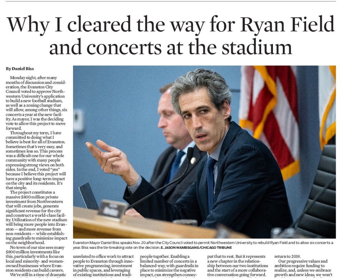 SafeSuburbsUSA's tweet photo. Local official take a lot of heat when voting for large, controversial development projects. Evanston residents opposed this development in mass. Will it cost Biss come election time? https://t.co/tSwQN6re63