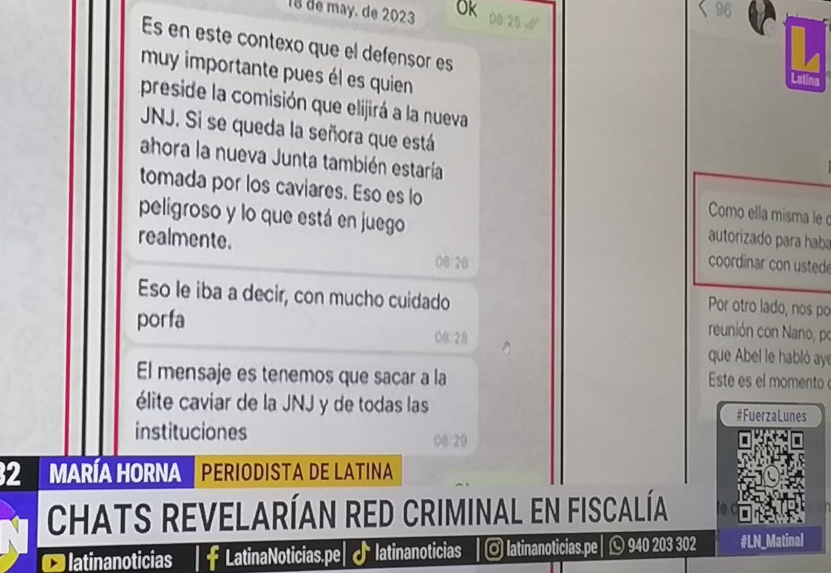 VanyaThais's tweet photo. La maquinaria caviar está absolutamente DESESPERADA desde que tocaron a sus dos fiscaluchos. Ya no pueden más, están perdiendo poder y sacan sus whatsapps. Quieren hacerle lo mismo que a Chávarry a Patricia Benavides. ESPERO que ella haya previsto que esto iba a pasar. https://t.co/l4obpPtjyj