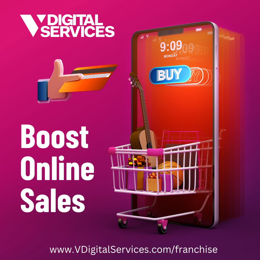 🌐🛍️ Cyber Monday is here! 🛒 Boost your online sales and maximize your potential. 🚀 Our Franchise Marketing services at V Digital Services are tailored to help you make the most of this digital shopping spree. Contact us today and learn more at VDigitalServices.com/franchise!