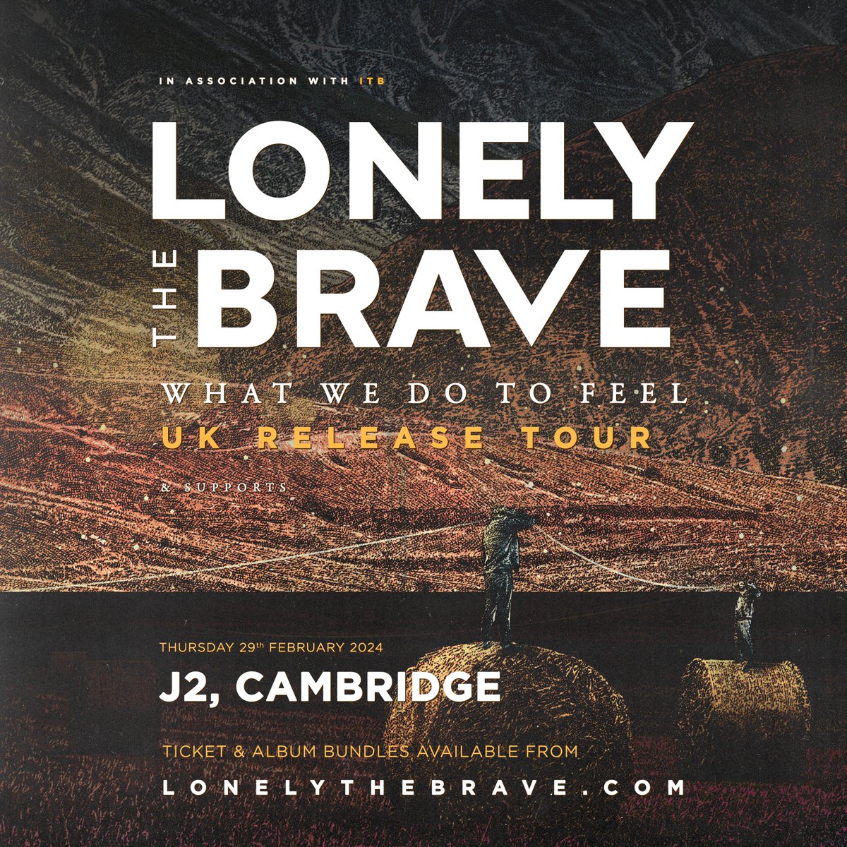 After the sell out at Portland Arms we're back in Cambridge Feb 29th at <a href="/CambJunction/">Cambridge Junction</a> for something bigger.

All ages show &amp; special guests to be added to this one too. 

Tickets are on sale.

Venue ->  junction.co.uk/events/lonely-…

Us -> lonelythebrave.tmstor.es/product/121633