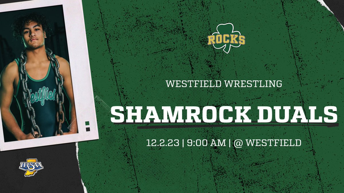 rocksathletics's tweet photo. 🤼MEET DAY🤼

🤼Shamrock Duals
📍Westfield High School
⏰9:00 AM
🎟️https://t.co/L5QGAMHrFt https://t.co/4X6DaLwpdO