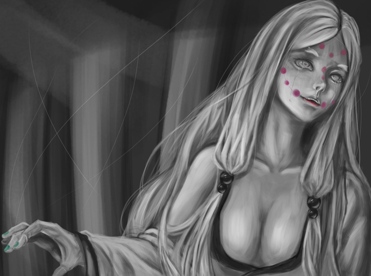 irulestar's tweet photo. 2020.12.5 My Art Journey

Spider Mother From Demon slayer. did some painting in Grayscale at that time lol

looking for #artmoots https://t.co/jBdKA66CVV