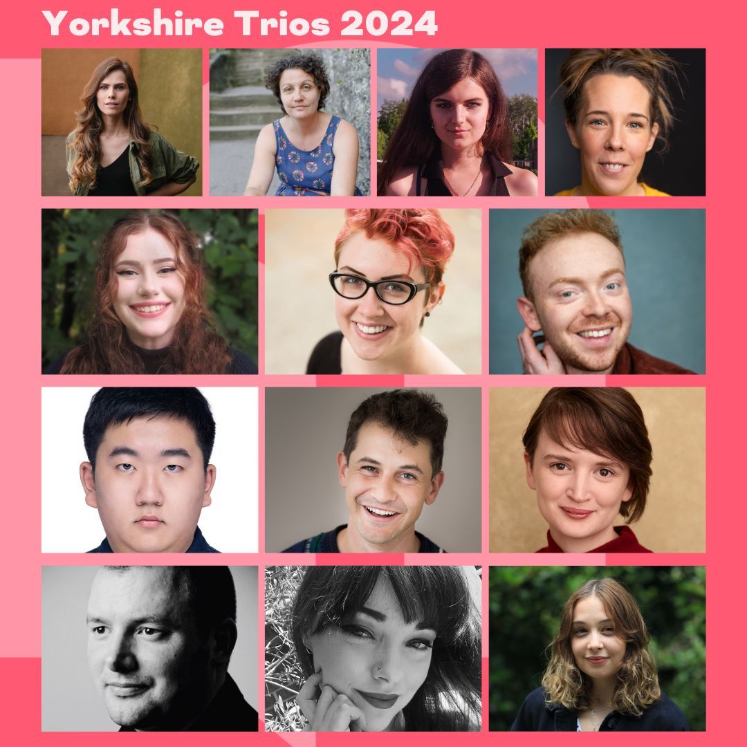 ndb1arts's tweet photo. Meet the Trios!👋 (&amp; a Quartet)

We’re so excited to introduce you to the brilliant actors, writers &amp; directors who will be making up #YorkshireTrios 2024.

Each one will be taking the theme of #TopoftheHill &amp; creating something brilliantly unique to them and their collaboration. https://t.co/e4XnWVdYvz