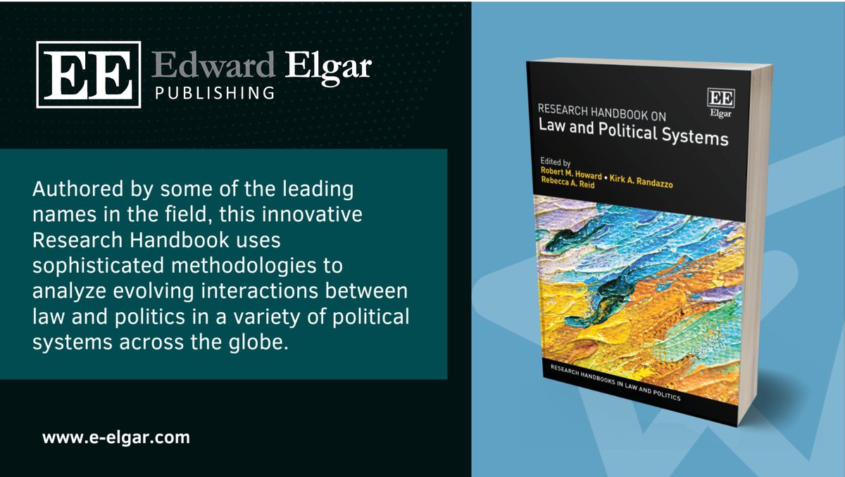 Elgar Law (@elgar_law) on Twitter photo 🆕 Research Handbook on Law and Political Systems, edited by Robert M. Howard @Kirk_Randazzo and <a href="/Rebecca_A_Reid/">Rebecca Reid</a>
🆓 Read the Introduction ➡️ doi.org/10.4337/978180…
More information ➡️ e-elgar.com/shop/isbn/9781…
<a href="/Romano_PoliSci/">Michael Romano</a> <a href="/GbemendeJ/">Gbemende E. Johnson</a> <a href="/maoz_ro/">Maoz Rosenthal</a> <a href="/JakeTruscott_44/">Jake S. Truscott, Ph.D</a> @Jktboston 🆕 Research Handbook on Law and Political Systems, edited by Robert M. Howard @Kirk_Randazzo and <a href="/Rebecca_A_Reid/">Rebecca Reid</a>
🆓 Read the Introduction ➡️ doi.org/10.4337/978180…
More information ➡️ e-elgar.com/shop/isbn/9781…
<a href="/Romano_PoliSci/">Michael Romano</a> <a href="/GbemendeJ/">Gbemende E. Johnson</a> <a href="/maoz_ro/">Maoz Rosenthal</a> <a href="/JakeTruscott_44/">Jake S. Truscott, Ph.D</a> @Jktboston