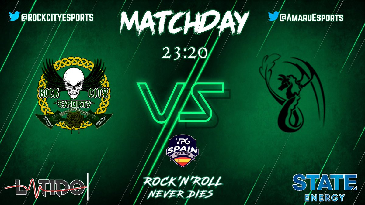 RockCityEsports's tweet photo. 🔥MATCHDAY🔥

¡Hola rocker@! Vamos con una nueva semana de partidos ¡Rock n' Roll Never Dies!

🏆|@EFAesportsSpain 
🕚|22:40
🆚|@VeguenseeSports 

🏆|@VFOspain 
🕚|23:00
🆚|@Rawpowersports 

🏆|@VPG_Spain 
🕚|23:20
🆚|@AmaruEsports 

@latidoshop @statedrinks @ComunidadClubes https://t.co/As5ZgqVWBV