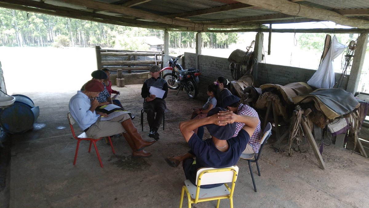 ✅Taller Plan Nacional Agricultura Familiar
✅Evaluación Emergencia Agropecuaria
✅Presentación, evaluación, resultados Proy. ganadería y clima de 2 grupos de productores colonos, eje de ruta 7
✅Testimonio experiencia Flia de Colonia L. Pintos Proy. piloto Control Int. Garrapata