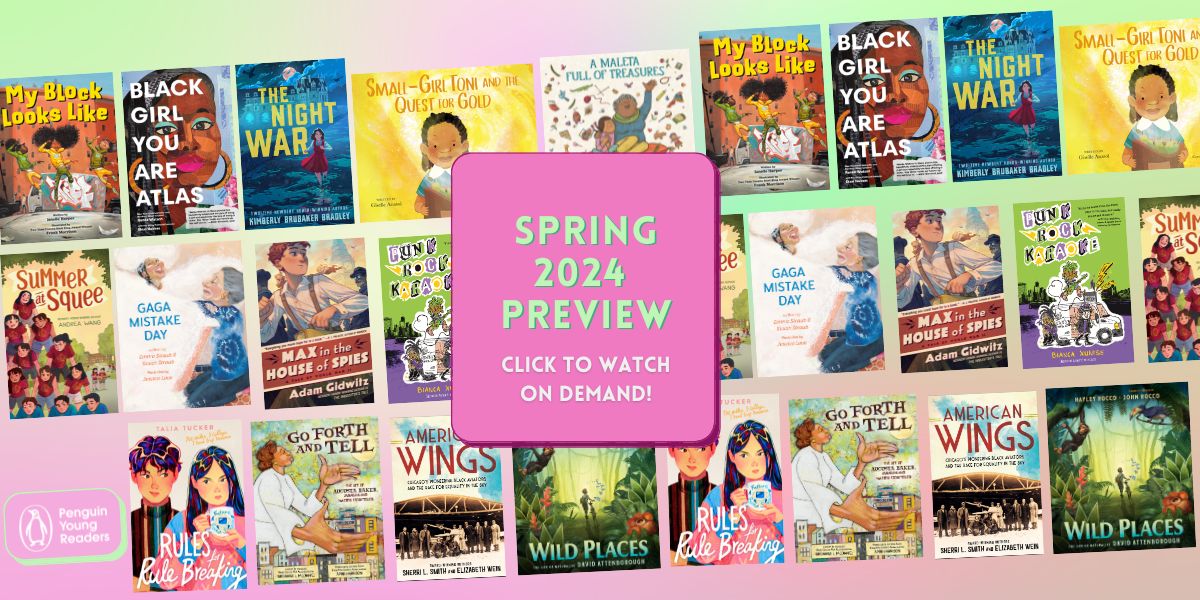 PenguinClass's tweet photo. Get a head start on 2024 reads with the Penguin Young Readers Spring 2024 virtual preview! Hear all about new books from board and picture books to YA! #PYRpreview
WATCH ON DEMAND📽️https://t.co/VJBCAZPeTV https://t.co/zufC4eLRAL