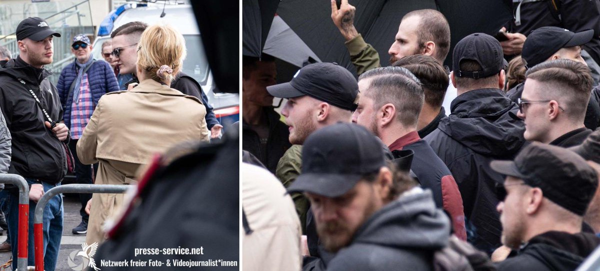 Tony Kraft reiste im April mit den Thüringer Identitären von "Kontrakultur Erfurt", Luis Rupprecht aus #Jena und den #Erfurt|er Neonazi-Schlägern Robert Brandt und Kevin Noeske (#Knockout51) nach #Wien zu einer Kundgebung der Identitären. Fotos: <a href="/PresseWien/">Presseservice Wien</a>