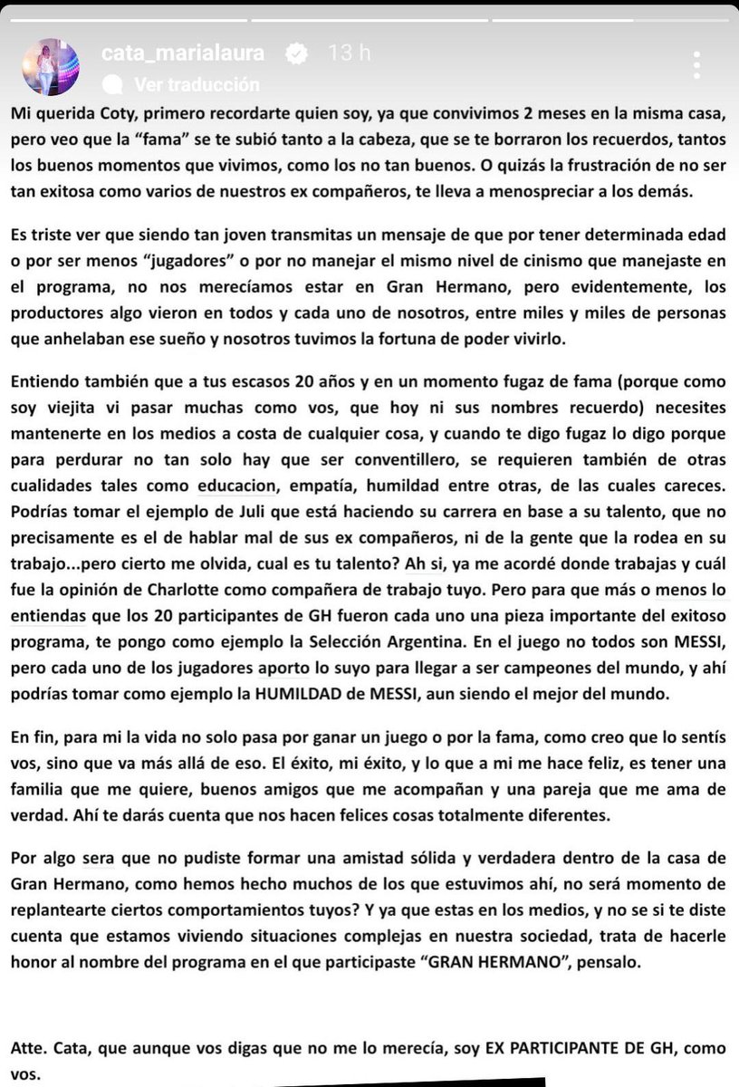 La cata durisima contra coty #LAM