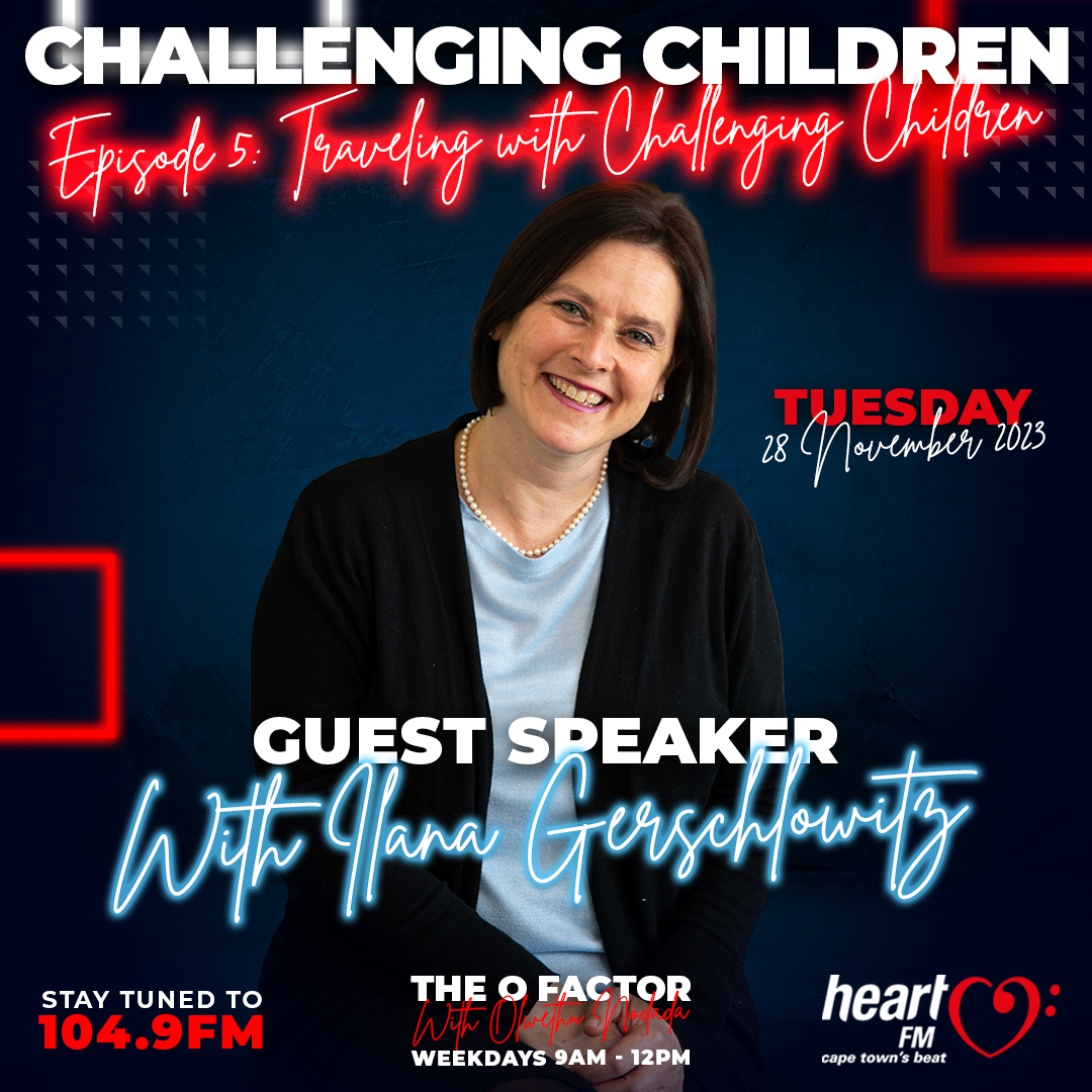 Heart1049FM's tweet photo. The holidays are almost here, but so are long drives, and lots of time out and about. Learn essential tips & #advicefrom Ilana Gerschlowitz of the @StarAcademyABA to make the most of the school holidays in Episode Five of #ChallengingChildren on the #OFactor with Olwethu Nodada! https://t.co/2k37Py4iof