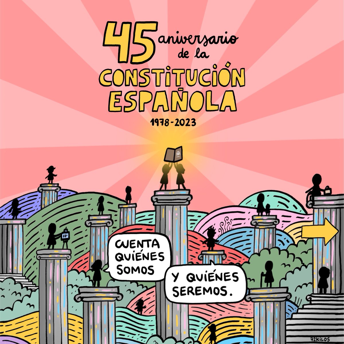 M_Presidencia's tweet photo. Celebramos #45AñosdeConstitución y desde @M_Presidencia y @72kilos tenemos algo que contarte.

Queremos que todas las personas, especialmente las más jóvenes, sientan la Constitución como un texto que pertenece a todos y todas. Para eso ¡hemos preparado una edición ilustrada!👇 https://t.co/WOyHUVpPlP