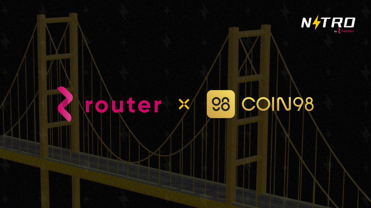 We have now integrated the Coin98 wallet to our cross-chain bridge Router Nitro. With this integration, @coin98_wallet users will be able to access Router Nitro’s Testnet and seamlessly leverage our advanced cross-chain swap functionality. Following the Mainnet launch of…