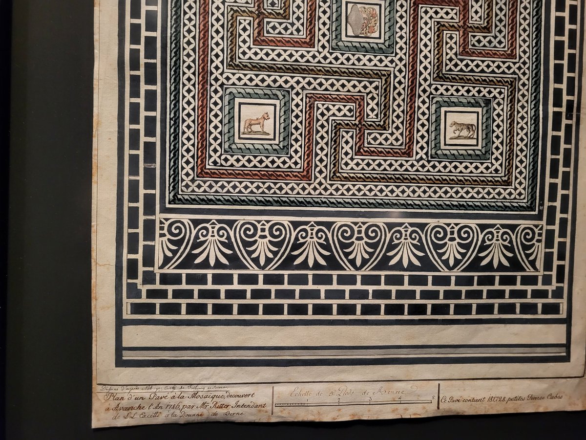 Ritterton's tweet photo. An additional post for #MosaicMonday includes these detailed prints of two #mosaics found at #Aventicum and included in the #GoldenEmperor exhibition at @GettyMuseum #GettyVilla
Detail of one in following post.
#gettyinspired https://t.co/ICe8djxn6B