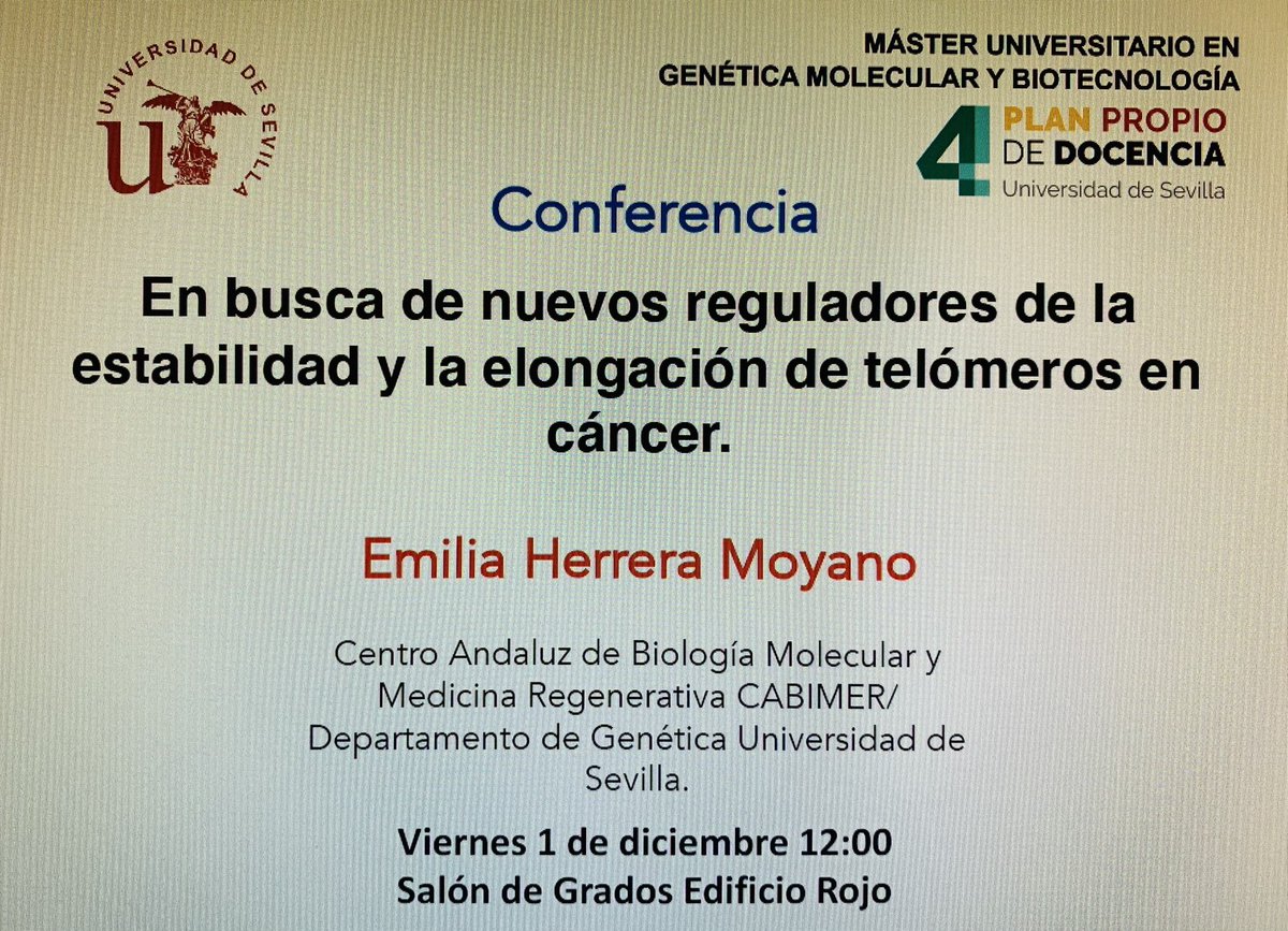 Máster en Genética Molecular y Biotecnología. tweet media
