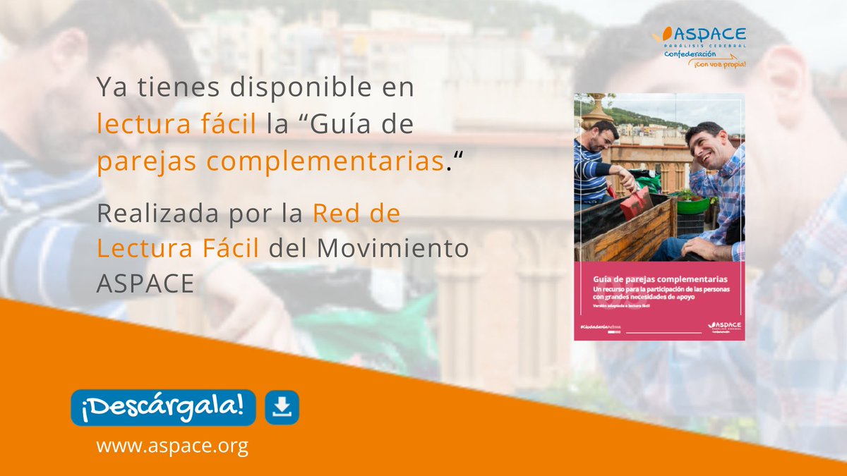 Hacemos #accesible para todas las personas nuestra guía de #ParejasComplementarias adaptándola a #LecturaFácil 

Este es el segundo trabajo realizado por la #RedLecturaFácil en 2023. ¡Descárgatela! ⬇️⬇️
cutt.ly/gwI5uKO9