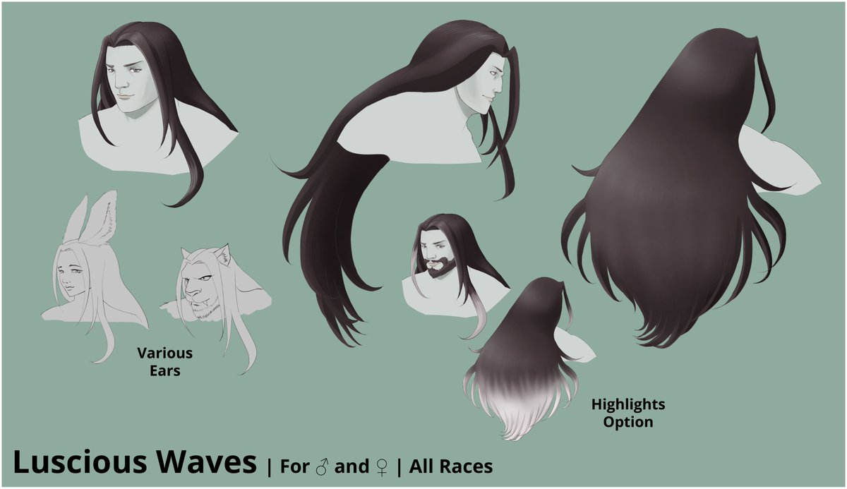 SinnyStar's tweet photo. #FFXIV 2023 hairstyle entry. Congrats to the winners! https://t.co/wAZKdHYVzZ
