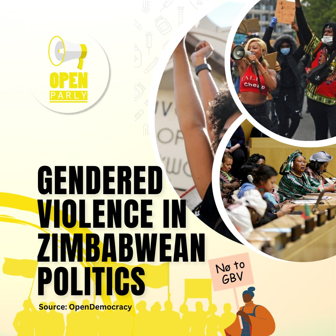 OpenParlyZw's tweet photo. According to @openDemocracy there has been gendered violence both online and physical violence to keep in Zimbabwean politics.
#OpenParly
#ElectionsZW
#NoToGBV
#16DaysOfActivismAgainstGBV https://t.co/VulyGP77ll
