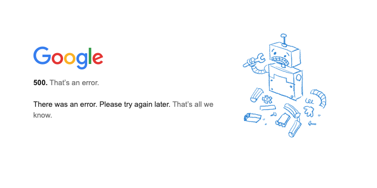 grmoreynoso's tweet photo. Despiertas temprano el lunes para revisar data, sacar reportes y ¡oh sorpresa! 🫠

Google Search Console está caído temporalmente. 

#GoogleSearchConsole https://t.co/y7UCkCLqy7