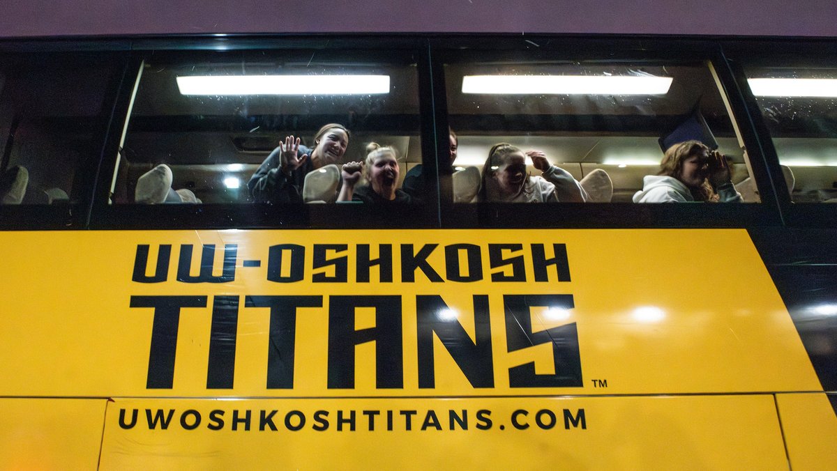 uwoshkosh's tweet photo. 🎉 All of Titan Nation is behind @UWOVolleyball as they continue their NCAA tournament run in California! 

📆 UWO's Elite Eight match begins at 9 p.m. Wednesday. 

Go Titans! 💛🖤 https://t.co/FarJgQpoOc