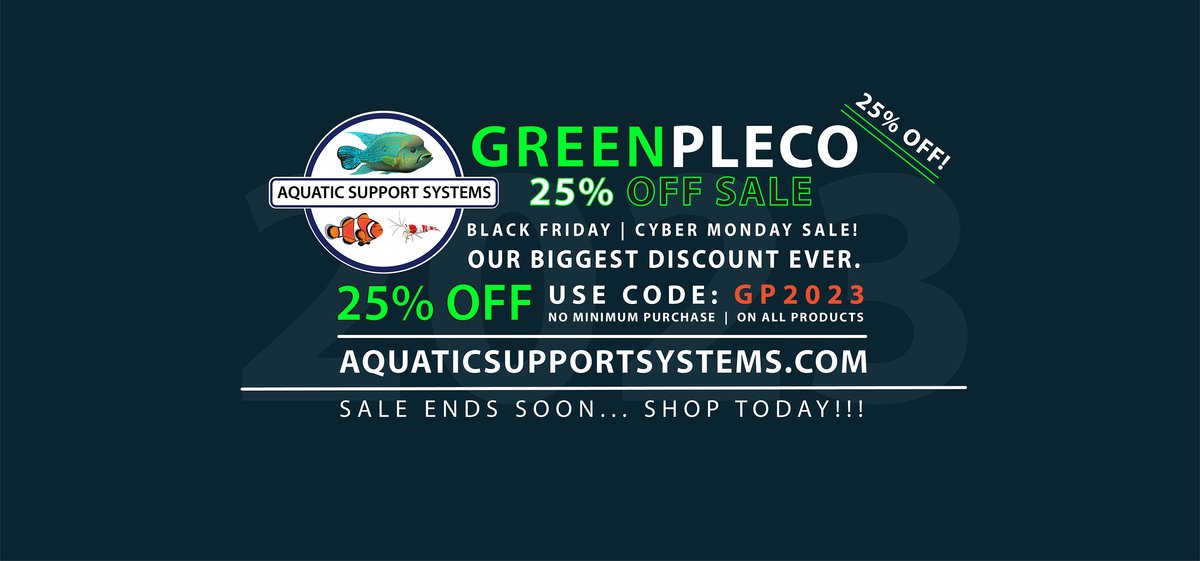 Dahlyvh's tweet image. Cyber Monday Sale - GreenPleco Plush Toys: Aquatic Support Systems Black Friday | Cyber Monday Sale runs through 11:59 PM on Cyber Monday (CST). 

All GreenPleco Plushies will be 25% OFF when you use the code below! No minimum order required to receive… dlvr.it/SzMxlR