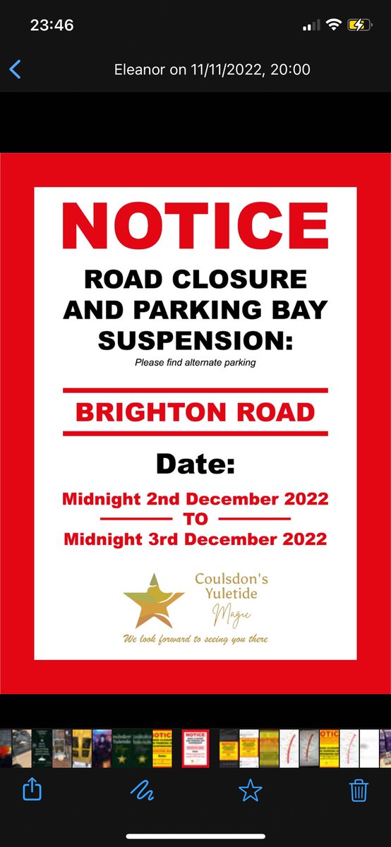 WendyAnnAger's tweet image. Reminder of ROAD CLOSURE &amp;amp; Parking suspension in #Coulsdon town centre for SAT 2nd Dec for Yuletide Magic see CoulsdonPartnership.org