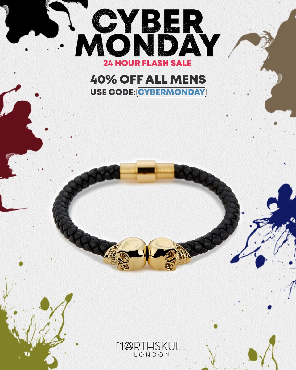 OUR 24 HOUR CYBER MONDAY SALE IS NOW ON! GET 40% OFF ALL MENS JEWELLERY, USE CODE: CYBERMONDAY (Worldwide Shipping)