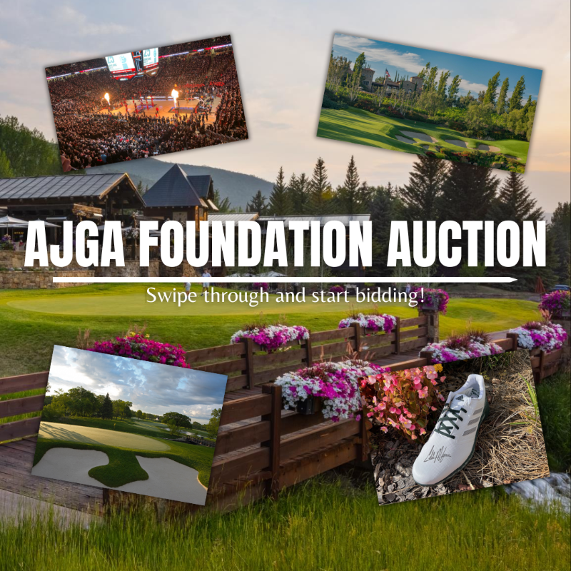 AJGAGolf's tweet photo. The 2023 AJGA Foundation Auction is officially open! 

There are over 30 items and experiences to bid on with all proceeds benefiting the #LibNatACEGrant! 

Check them out below!