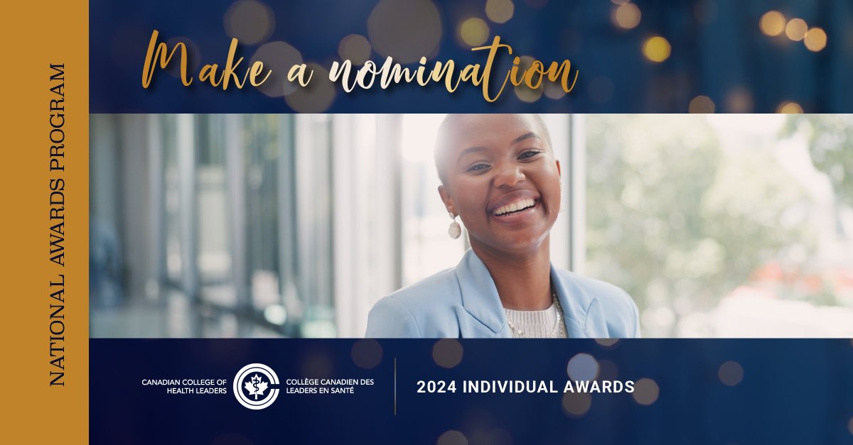 CCHL_CCLS's tweet photo. 🏆 The final day to submit Individual Award Nominations is November 30, 2023 (Thursday) 🏆 Let’s recognize and promote excellence in #Healthcare and #HealthLeadership together. ⭐️⭐️ https://t.co/2zyD6I5mM3 

#CDNHealth #PublicHealth #PrimaryCare #HealthLeaders #HealthManager https://t.co/WGivJVmR4w