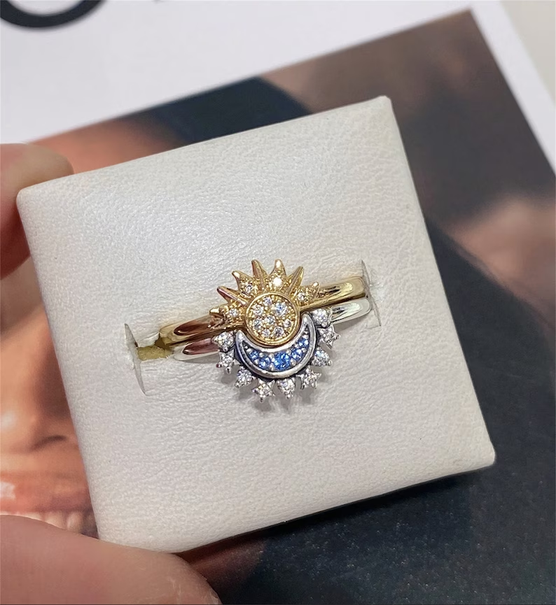 sun and moon rings <3