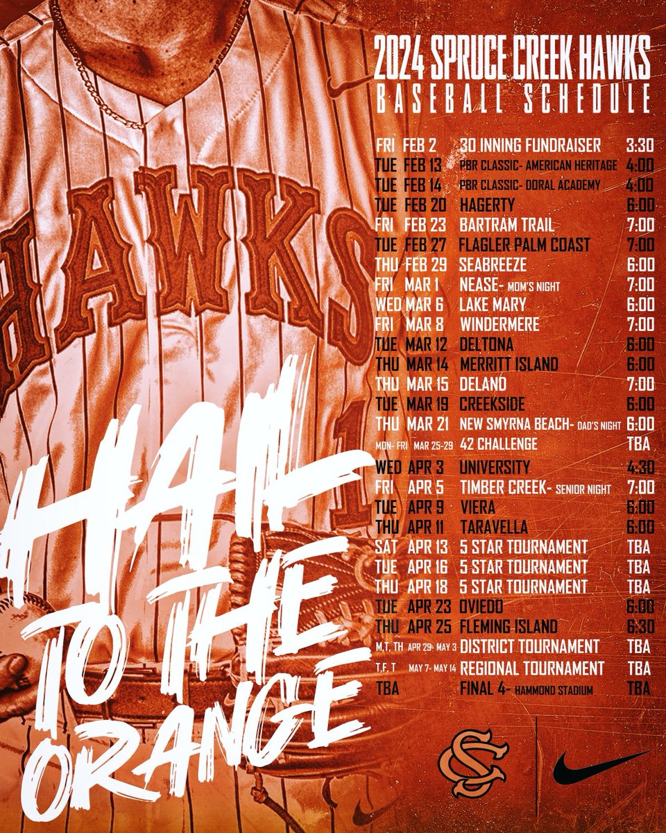 2024 Schedule is out.  Plenty of big time challenges on here.
We’ll find out what we’re made of.
#CreekDogs