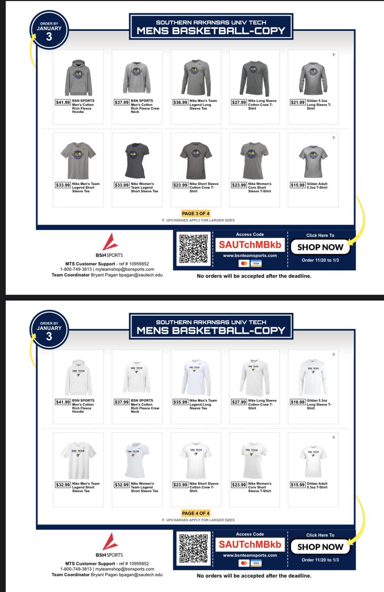 SAUTECHMENSBASKETBALL (@sautmenshoops) on Twitter photo This CYBER MONDAY & Holiday Season, tap in and support your SAU TECH ROCKETS 🚀 MEN’S BASKETBALL TEAM and grab you some OFFICIAL ROCKETS Gear ‼️SHOP NOW⬇️
bsnteamsports.com/shop/SAUTchMBkb This CYBER MONDAY & Holiday Season, tap in and support your SAU TECH ROCKETS 🚀 MEN’S BASKETBALL TEAM and grab you some OFFICIAL ROCKETS Gear ‼️SHOP NOW⬇️
bsnteamsports.com/shop/SAUTchMBkb