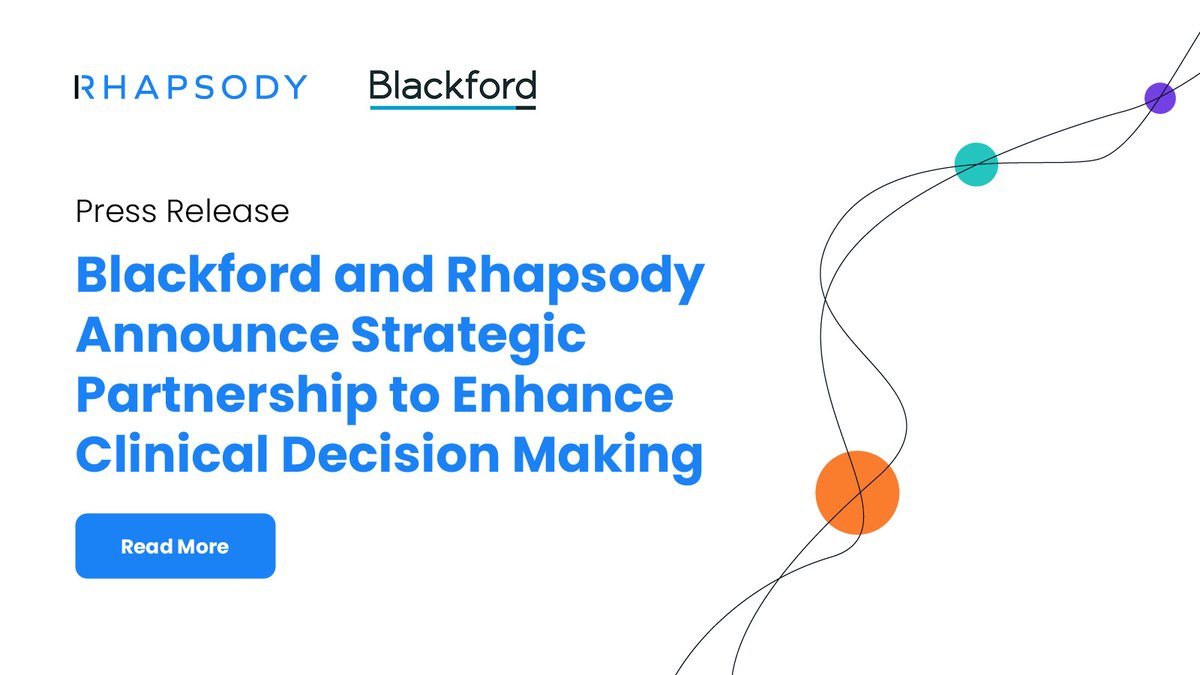 We are happy to announce our partnership with <a href="/Blackford/">Blackford</a> to enhance their medical #AI solutions platform to simplify #interoperability challenges. Read the full release: bit.ly/3GfVhVs