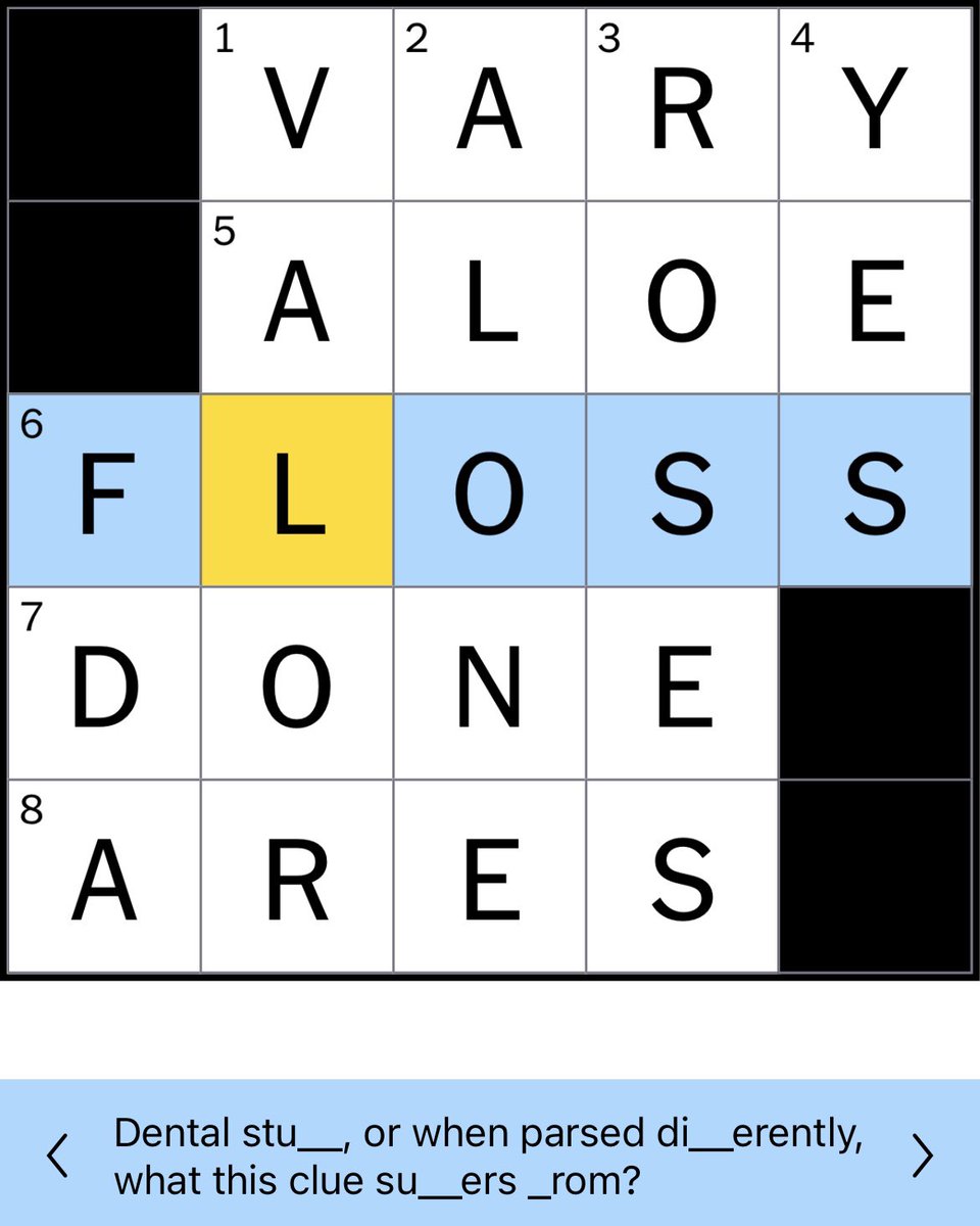 RocktheProject's tweet image. Can we talk about how clever this clue from the @nytimes MINI was yesterday? @JoelFagliano 
#NoEffs