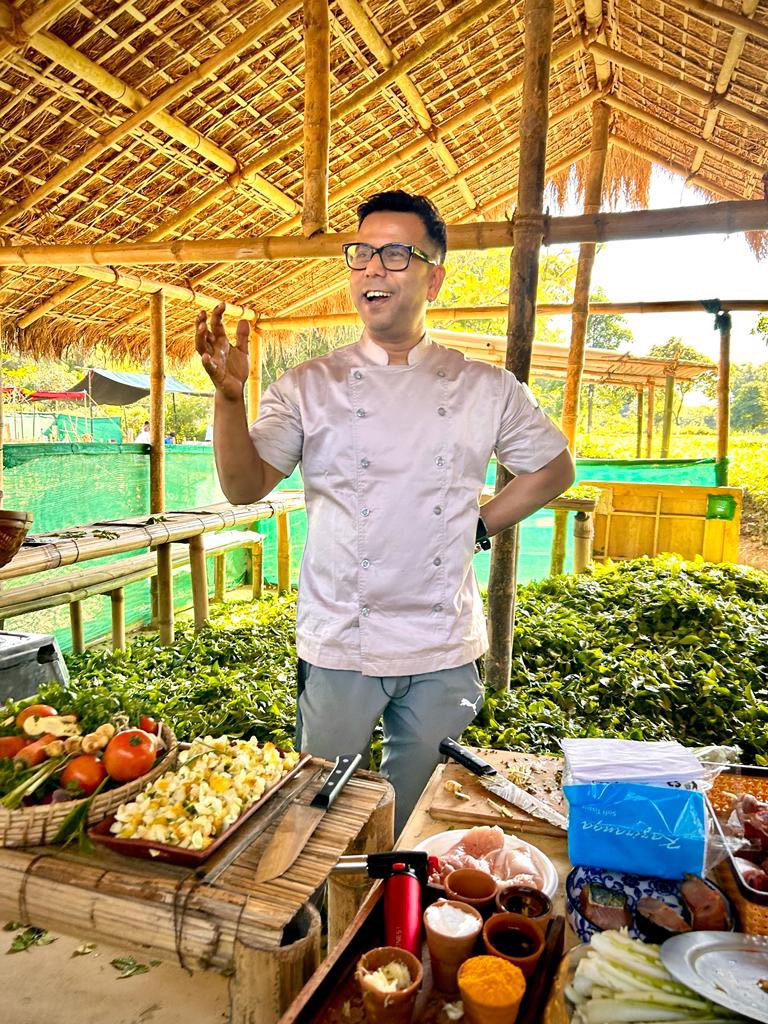 #TeaSalad - unheard of, till Chef Atul Lahkar used these tea flower and tender tea leafs and spiced up with chicken/fish to whip up the exotic tea salad. What a great taste...ask <a href="/StorkSister/">Purnima Devi Barman</a>. May be interesting <a href="/joyphukan/">Joydeep Phukan</a> <a href="/teaboardofindia/">Tea Board India</a> <a href="/DRPRADIPBARUAH2/">Dr P Baruah FounderWorld TeaEnthusiastsAssam India</a> !