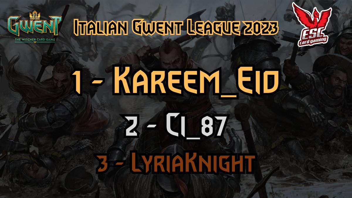 🏆IGL 2023 - Classifica Finale🏆

Complimenti a Kareem_Eid per la vittoria finale del torneo, a Ci_87 e a LyriaKnight per aver raggiunto il podio e a tutti i giocatori che hanno preso parte alla competizione! Speriamo vi siate divertiti!❤️