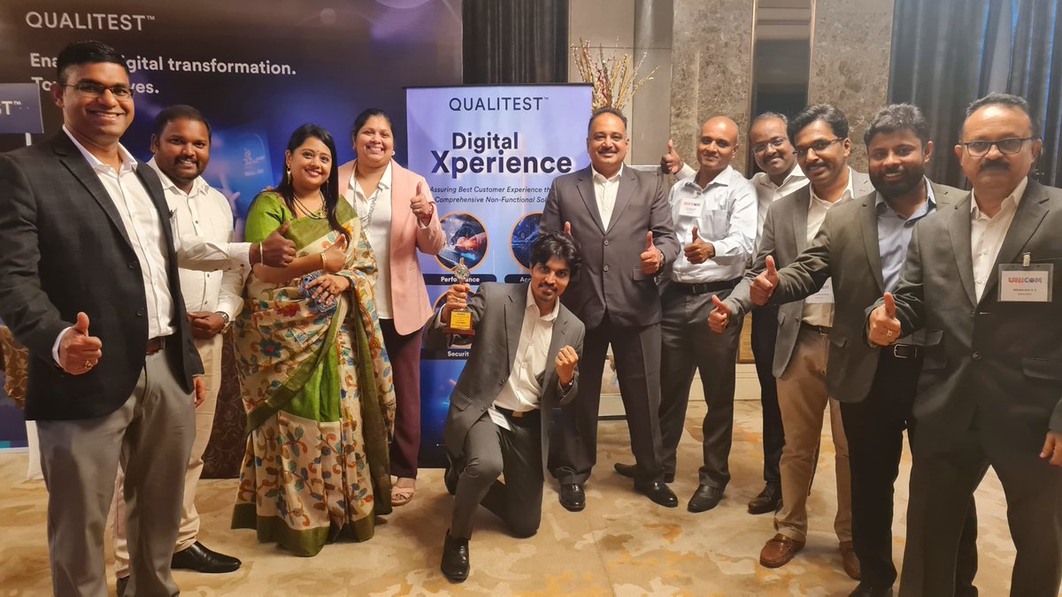 Qualitest's tweet photo. We are proud to announce that Devnag Padavala, our CTO – Digital Experience, is the winner of the "𝐓𝐞𝐬𝐭𝐢𝐧𝐠 𝐋𝐞𝐚𝐝𝐞𝐫 𝐨𝐟 𝐭𝐡𝐞 𝐘𝐞𝐚𝐫" #award at the #WORLDCONFERENCENEXTGENERATIONTESTING2023, which took place last week in Bangalore.
#WCNGT #SoftwareTestingConference https://t.co/67Tk5FqVge