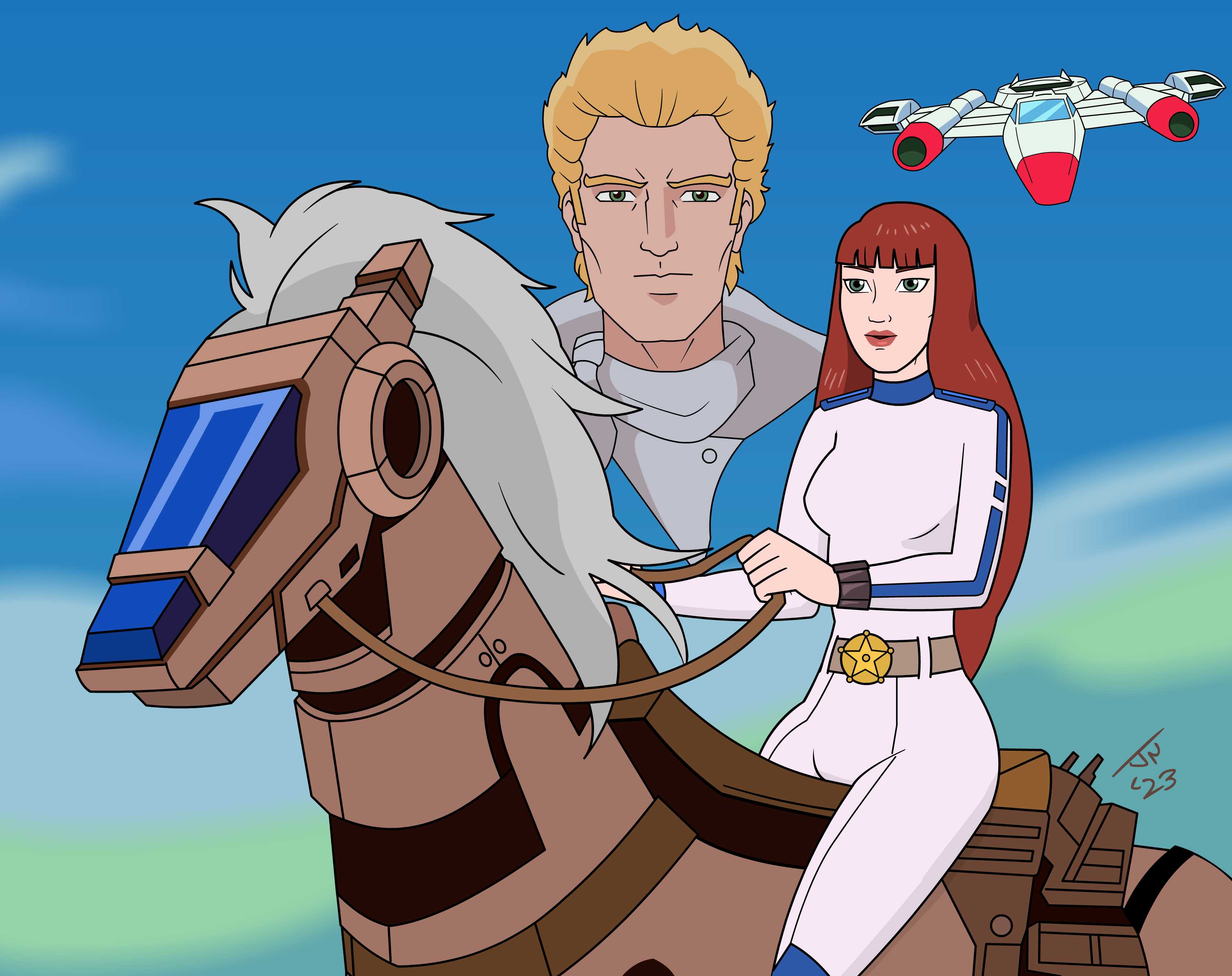 jettmanas on X: Watched Adventures of Galaxy Rangers (from '86) & enjoyed.  Niko on horseback, & Goose (others in the ship) in the bg. Finally back  from the holiday weekend to finish