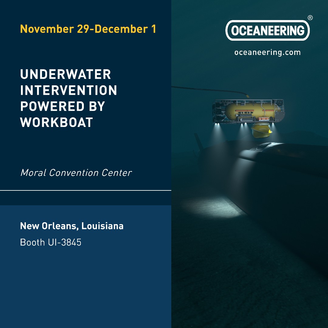 Oceaneering's tweet photo. Attending Underwater Intervention? Visit Booth UI-3845 this week to learn how we are enabling the operator and don’t miss our speakers Phil Beierl and Bryan Keller on November 30. Read more: https://t.co/ecf6HDcLXr
#workboatshow #iwbs23 #underwaterintervention #ui23 https://t.co/tylwHgy3q6