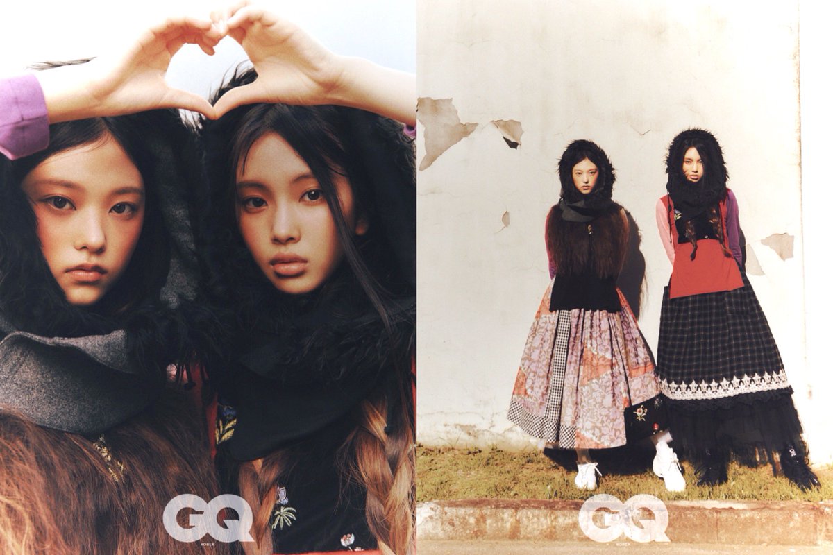 Hyehaez's tweet photo. Haerin and Hyein for GQ Korea 2022 https://t.co/5SSPCHyAVl