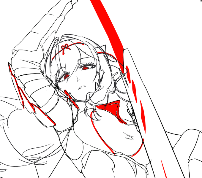 次の絵はREDASH時代の紅蓮
クッソムズイ構図にしてしまったかも 