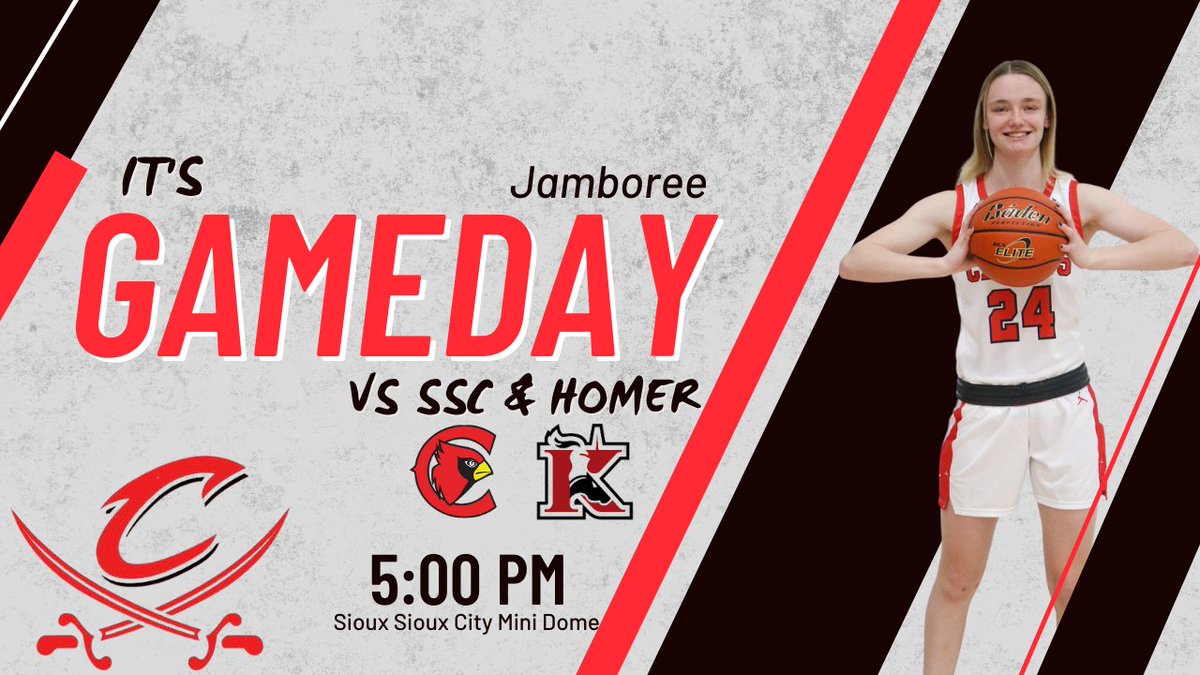 IT'S (Jamboree) GAMEDAY!
🏀: Cadets vs. South Sioux City Cardinals AND Homer Knights
🕰️: 5:00 PM/ 5:30 PM
📍: South Sioux City High School MiniDome
We are excited to get things rolling!