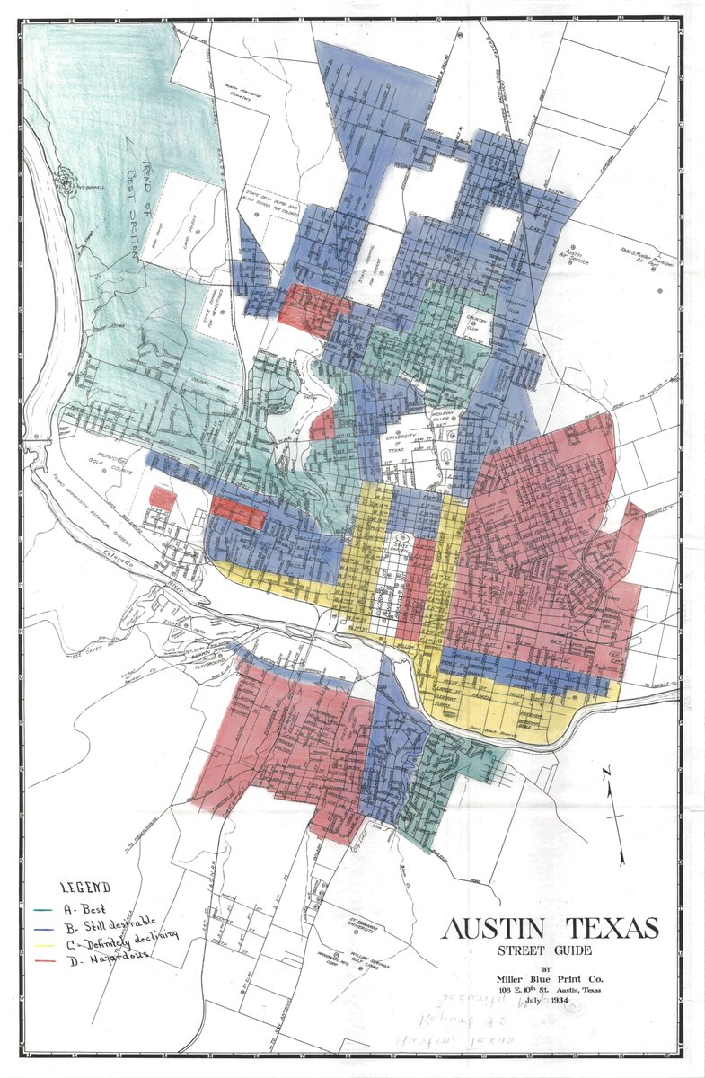 Austin redlining map from 1934. Source: dsl.richmond.edu/panorama/redli…