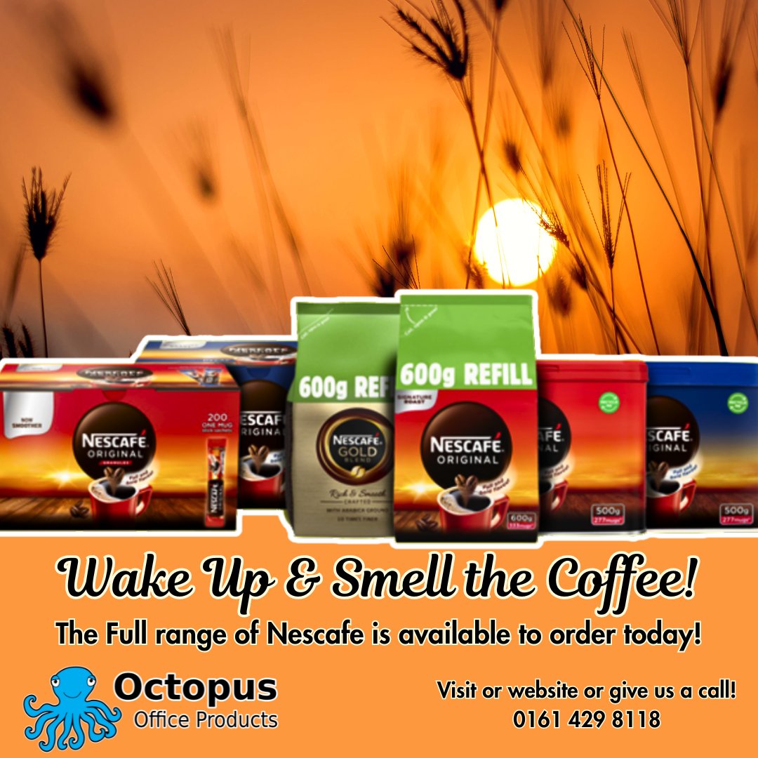 OctopusOffice's tweet image. Adventurous? Classic? Smooth? From Original to Gold Blend to Azera
NESCAFÉ coffee ranges have plenty of choice to keep everyone in the office happy!
Order Today
#nescafè #nescafegold #nescafeoriginal #coffee #coffeebreak