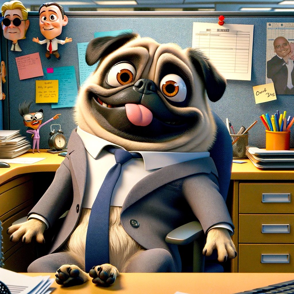 poogs_sol's tweet photo. 🐾👔 Somebody's got a case of the Mondays! 🐶💼

#Pugs #Solana #NFTs https://t.co/TbQ2dakDVE