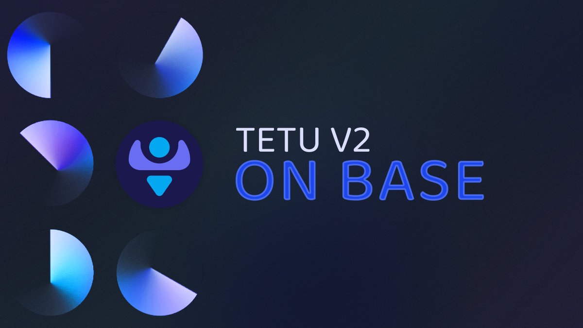 Tetu (@tetu_io) on Twitter photo Celebrating a major milestone: TETU V2 is officially launched on Base Chain, featuring new farm strategies. Explore with confidence v2-base.tetu.io. ๐ผ๐ช #TETUV2 #DeFi Celebrating a major milestone: TETU V2 is officially launched on Base Chain, featuring new farm strategies. Explore with confidence v2-base.tetu.io. ๐ผ๐ช #TETUV2 #DeFi