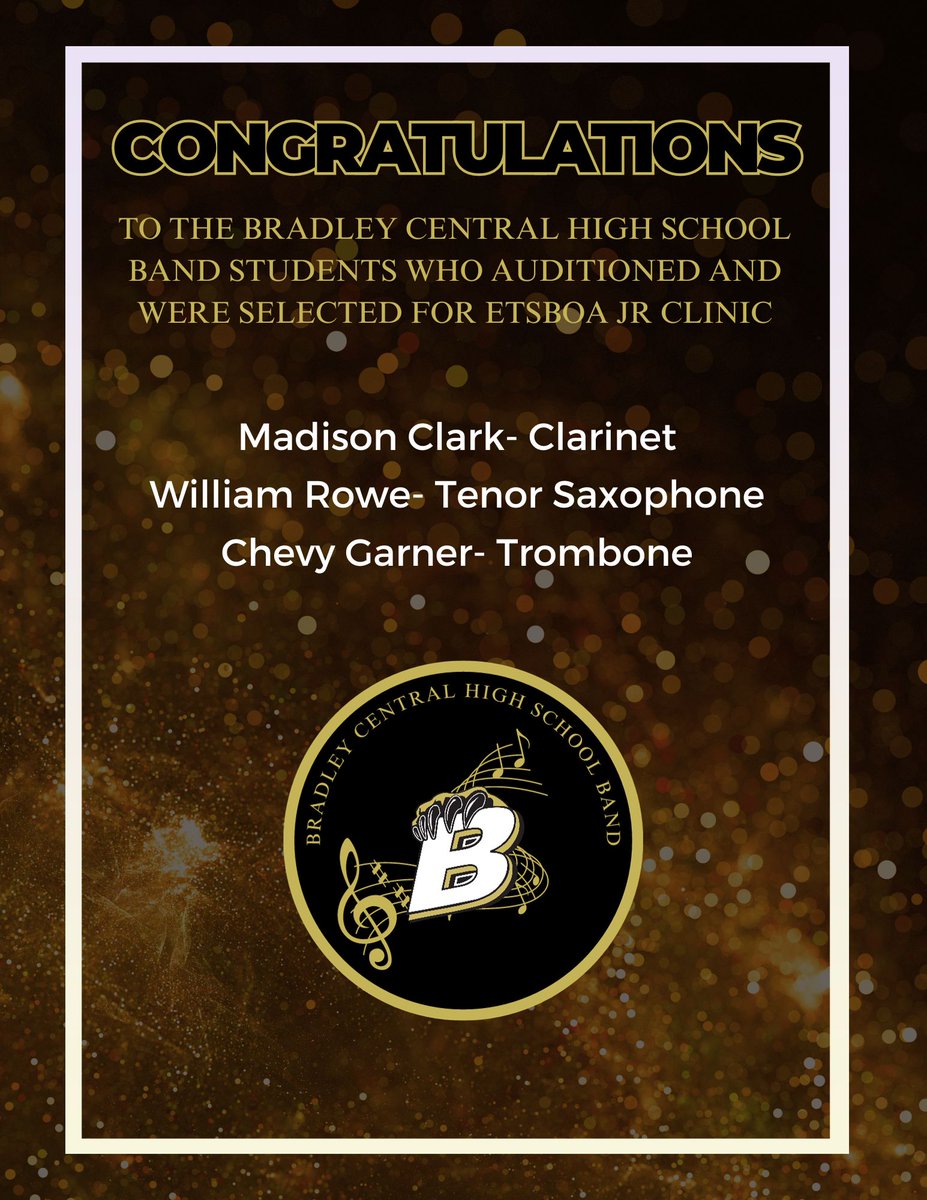 Great job to all that auditioned and congratulations to those selected.